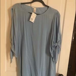 Baby Blue h&m 3/4 tie sleeve dress
